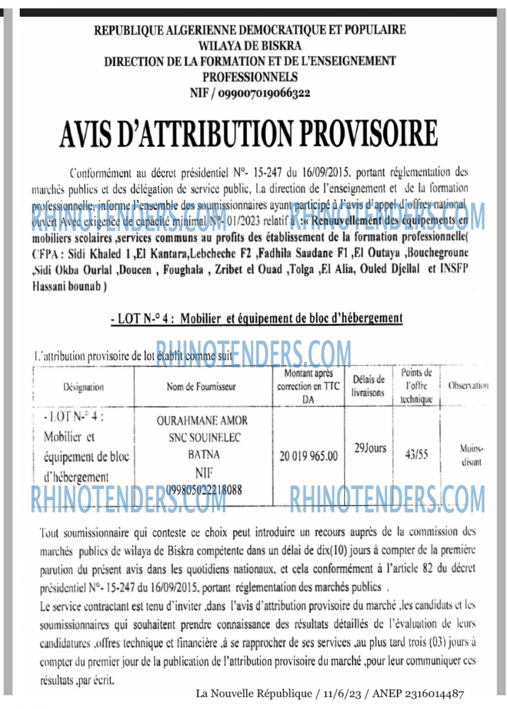 NOUVELLE REPUBLIQUE
