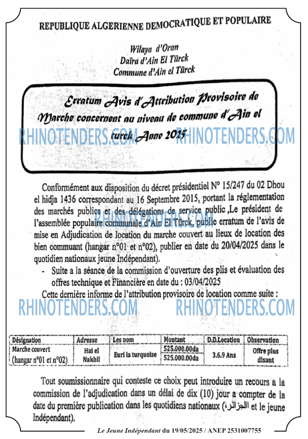 Jeune Independant