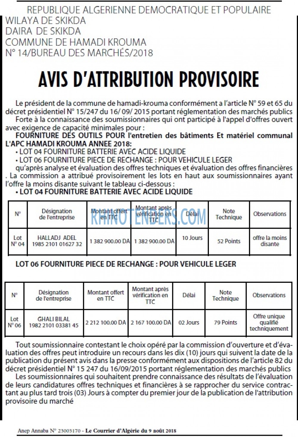 Le Courrier d'Algerie