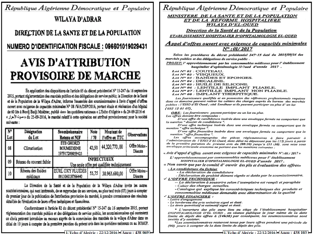 L'ECHO D'ALGERIE