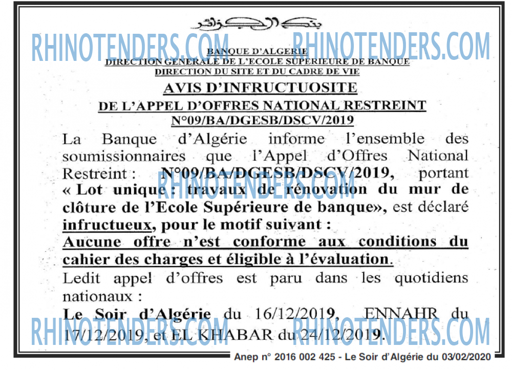 LE SOIR D'ALGERIE