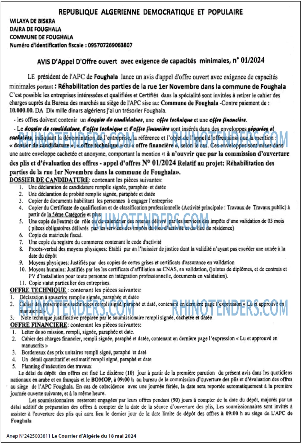 Le Courrier d'Algerie