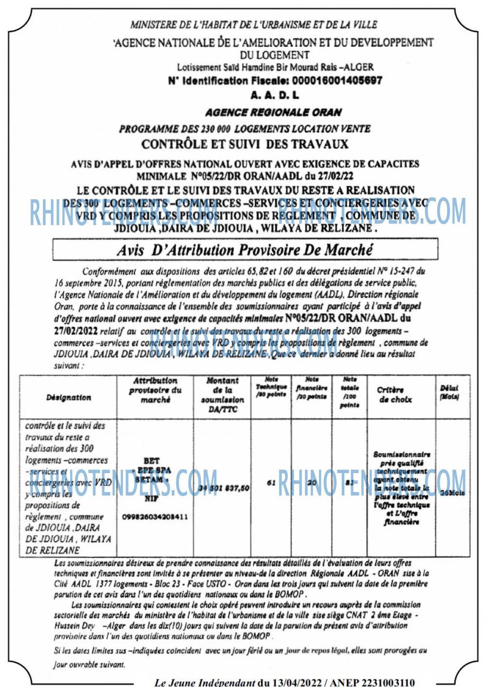 Jeune Independant