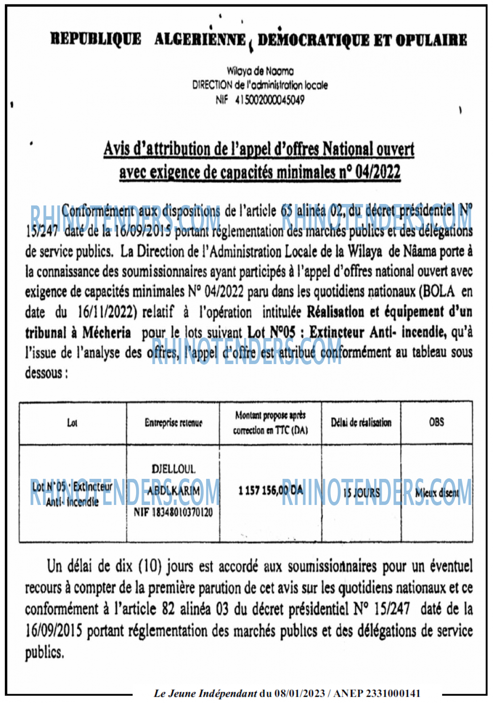 Le jeune indépendant