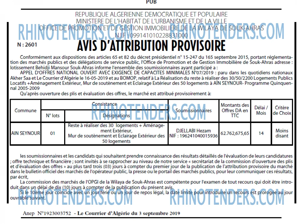 Le Courrier d'Algerie