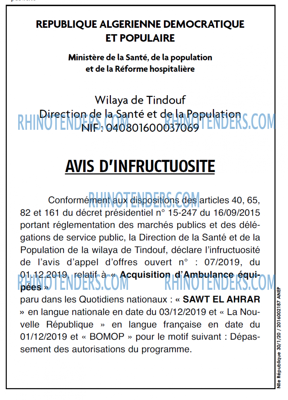 NOUVELLE REPUBLIQUE