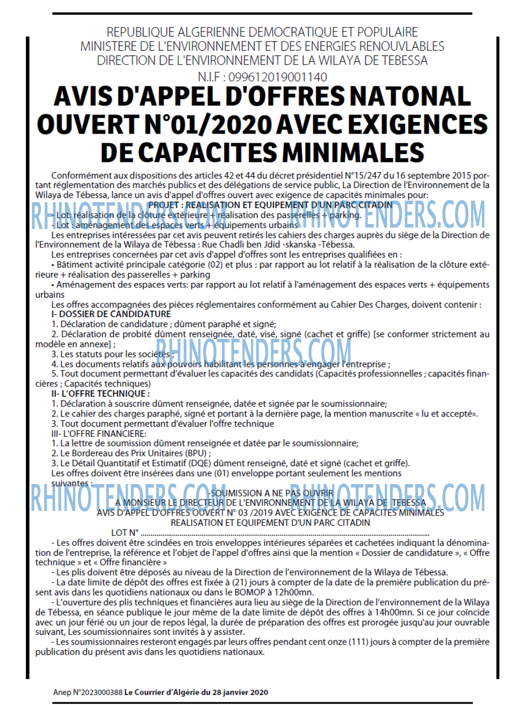 Le Courrier d'Algerie