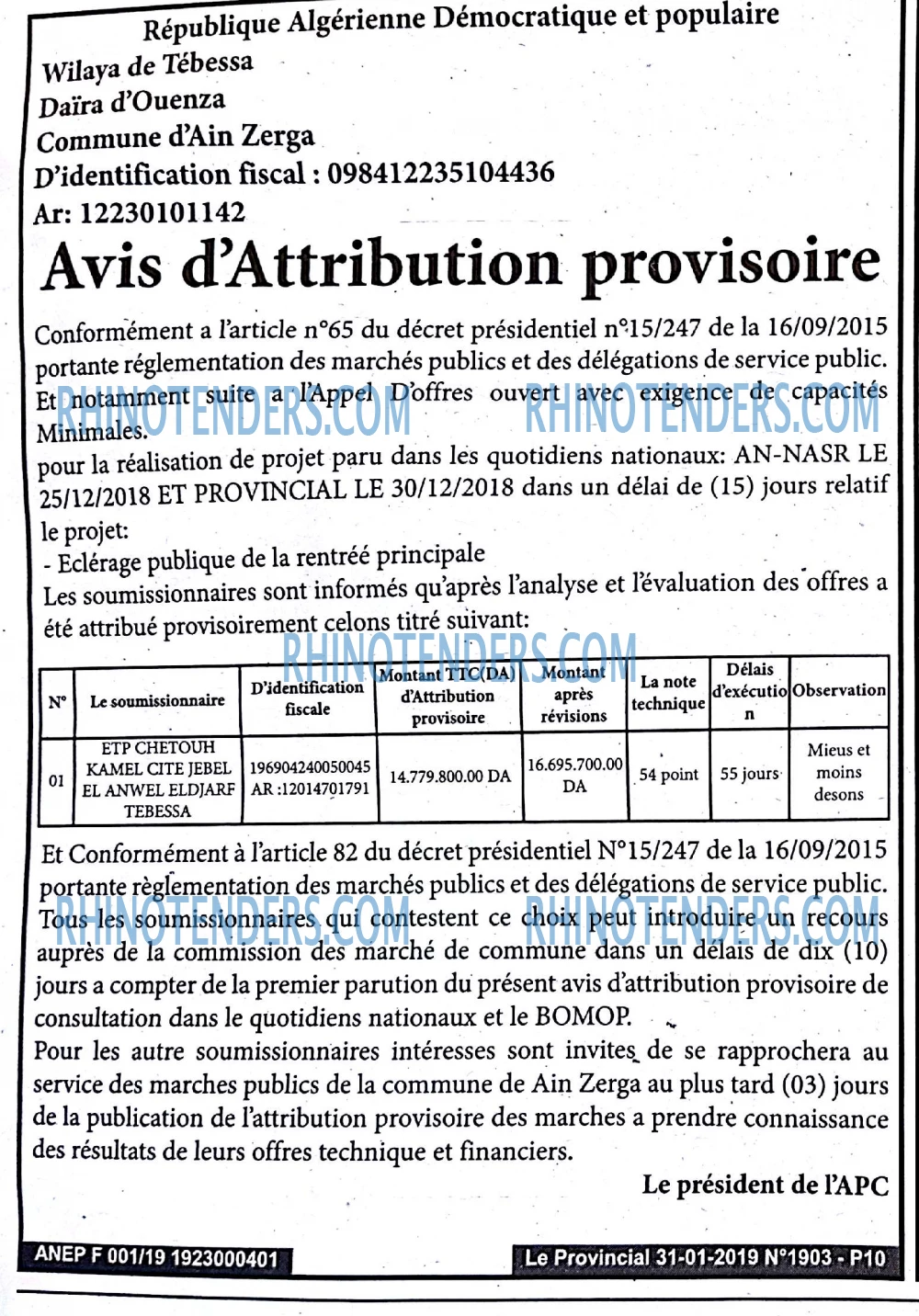 LE PROVINCIAL