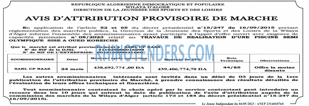 Le jeune indépendant