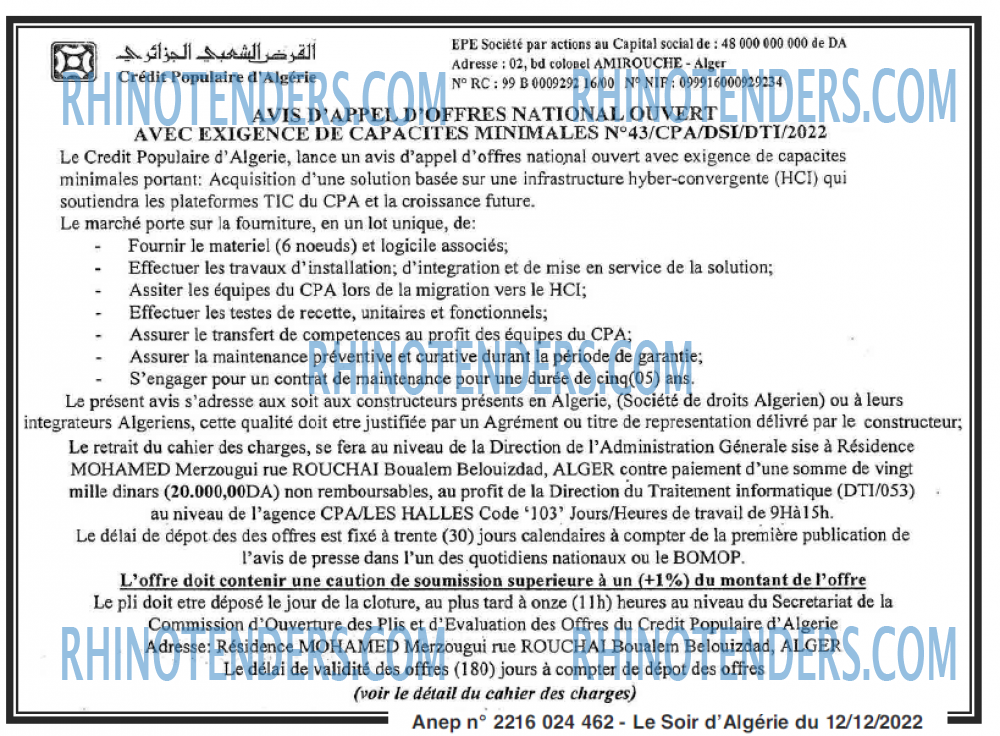 LE SOIR D'ALGERIE