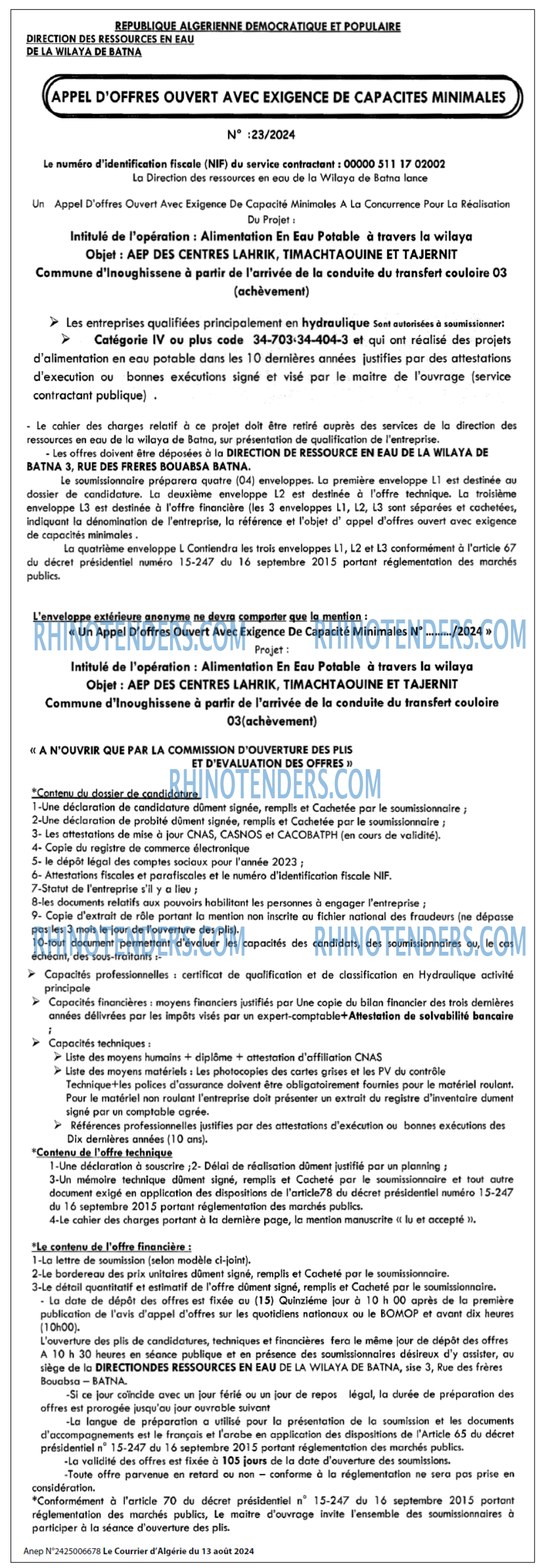 Le Courrier d'Algerie