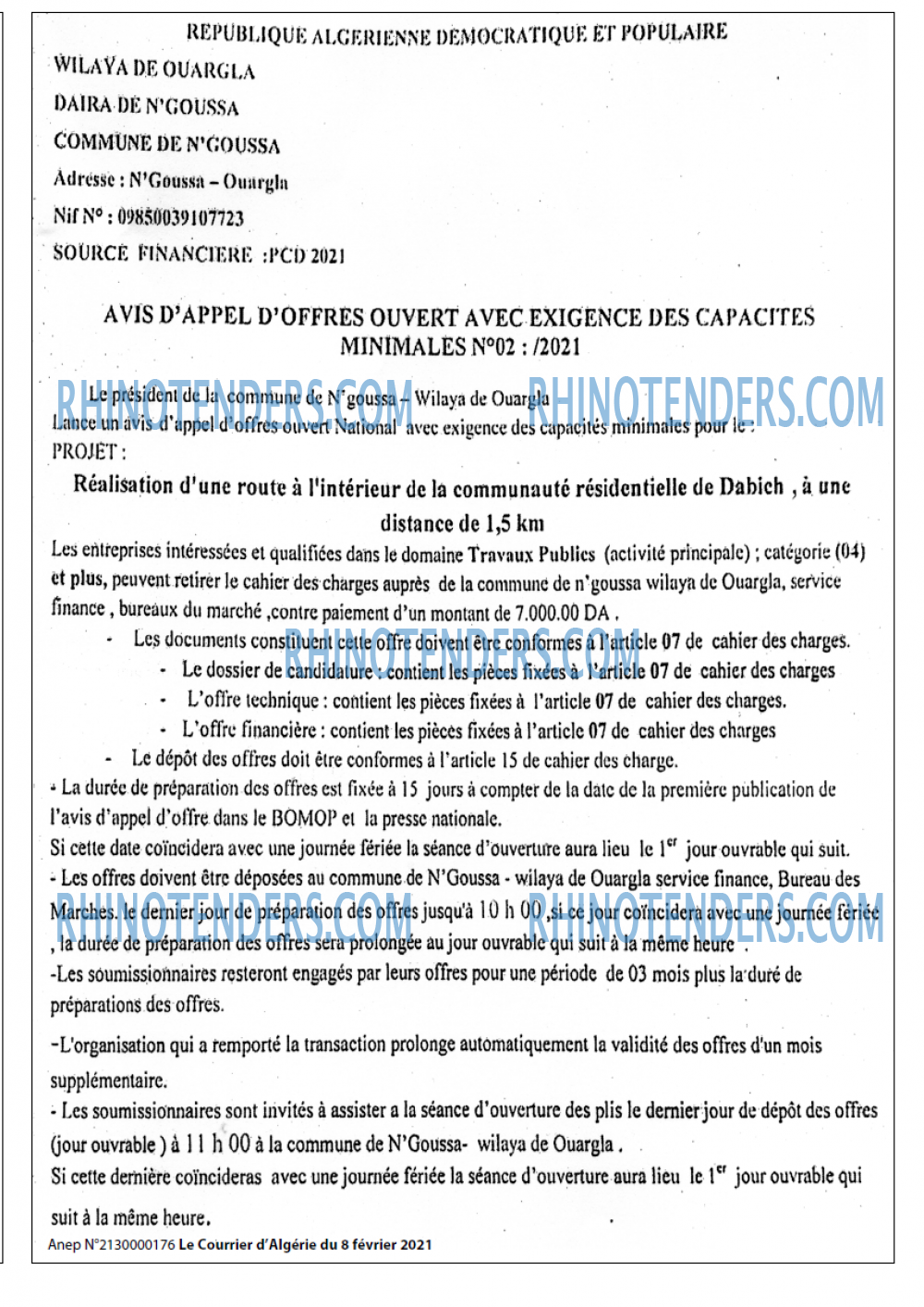 Le Courrier d'Algerie