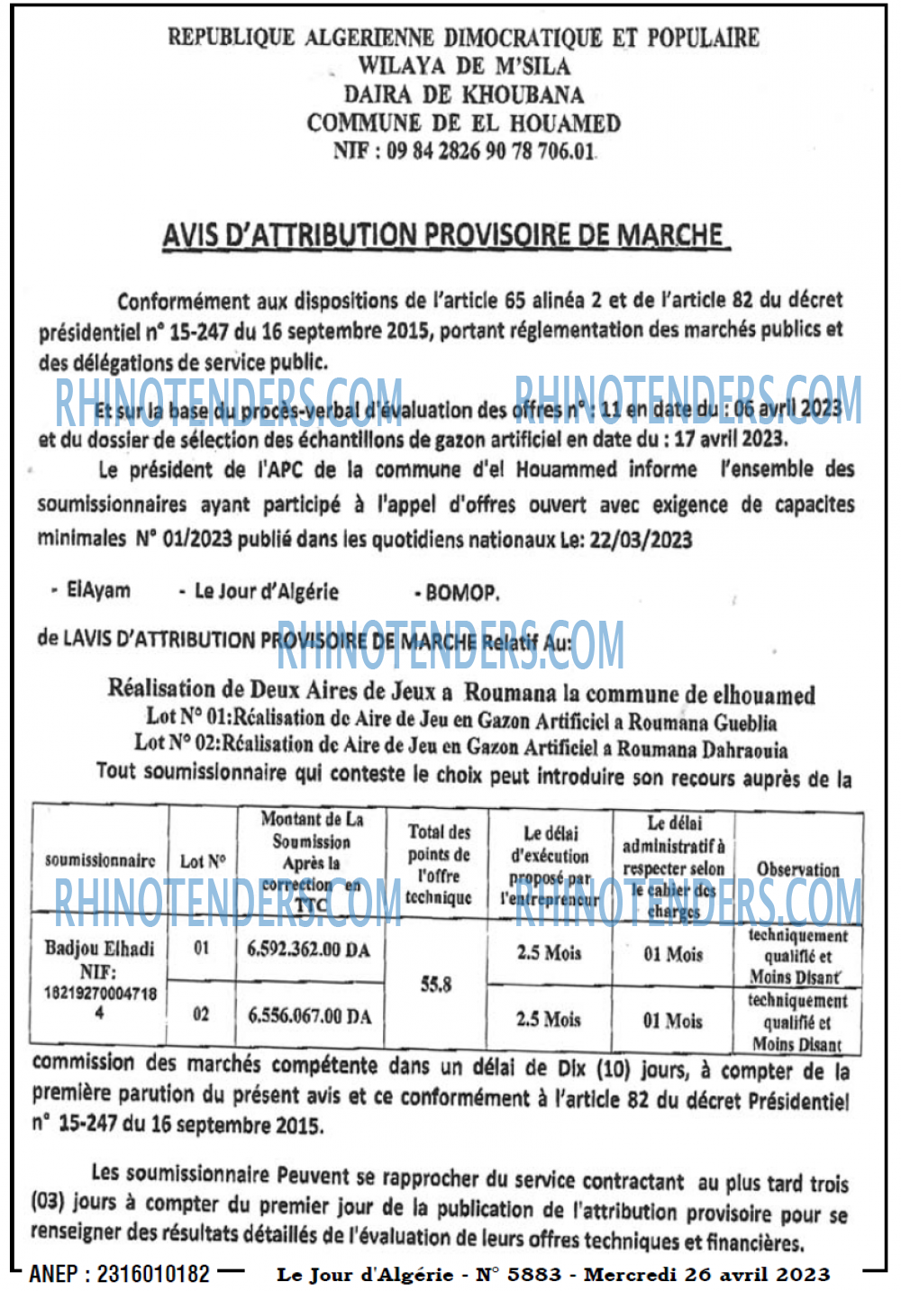 Le Jour d'Algérie