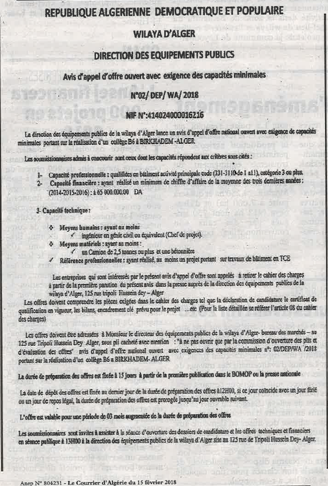 Le Courrier d'Algerie