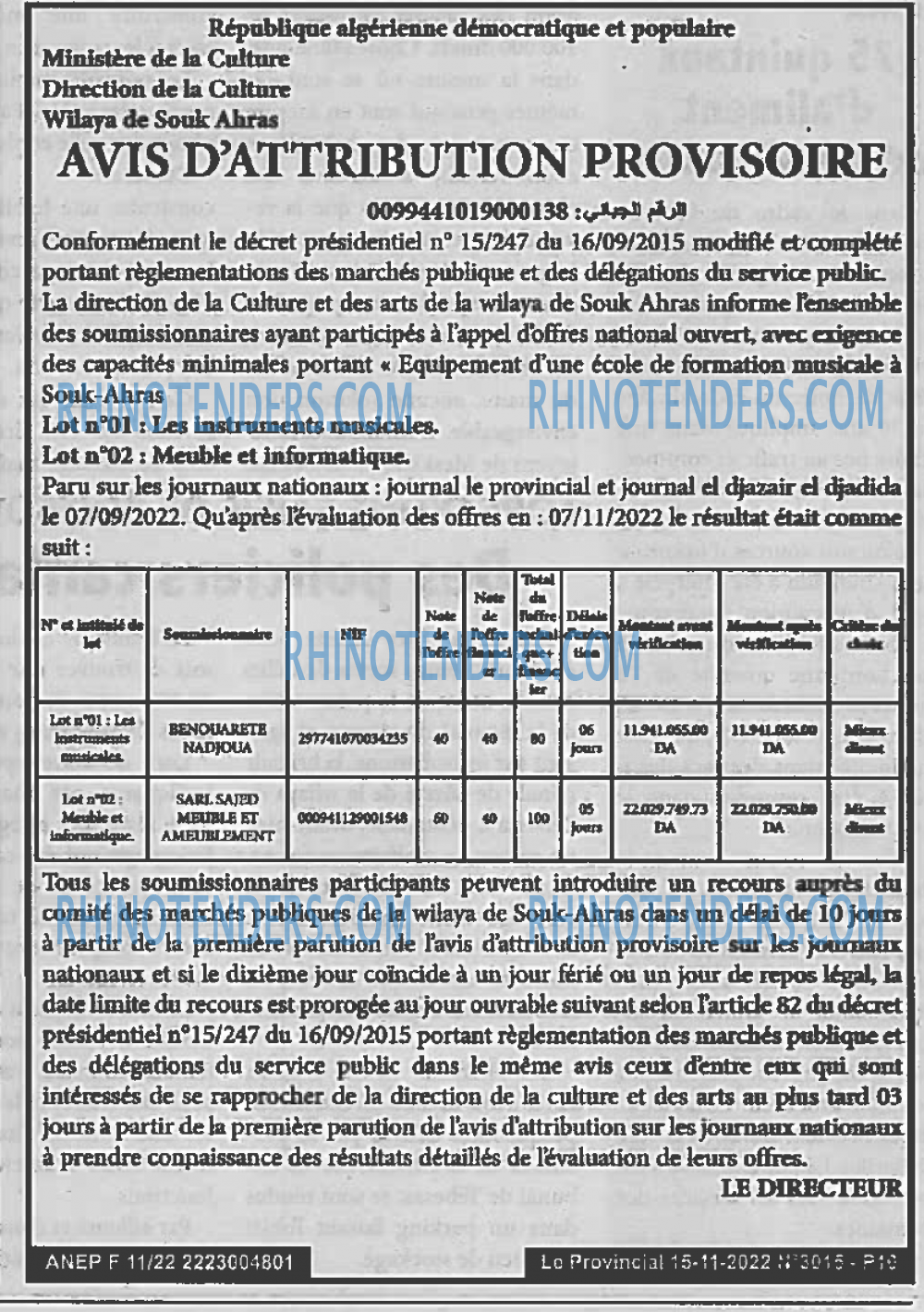 LE PROVINCIAL