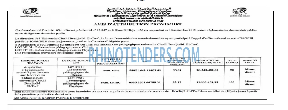 Le Courrier d'Algerie