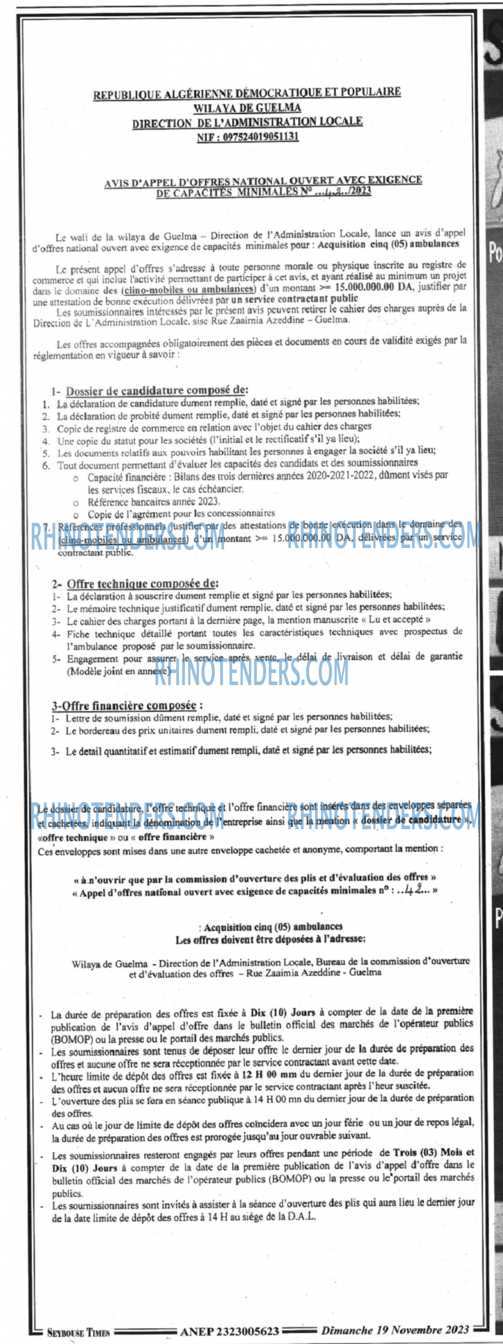 SEYBOUSSE TIMES