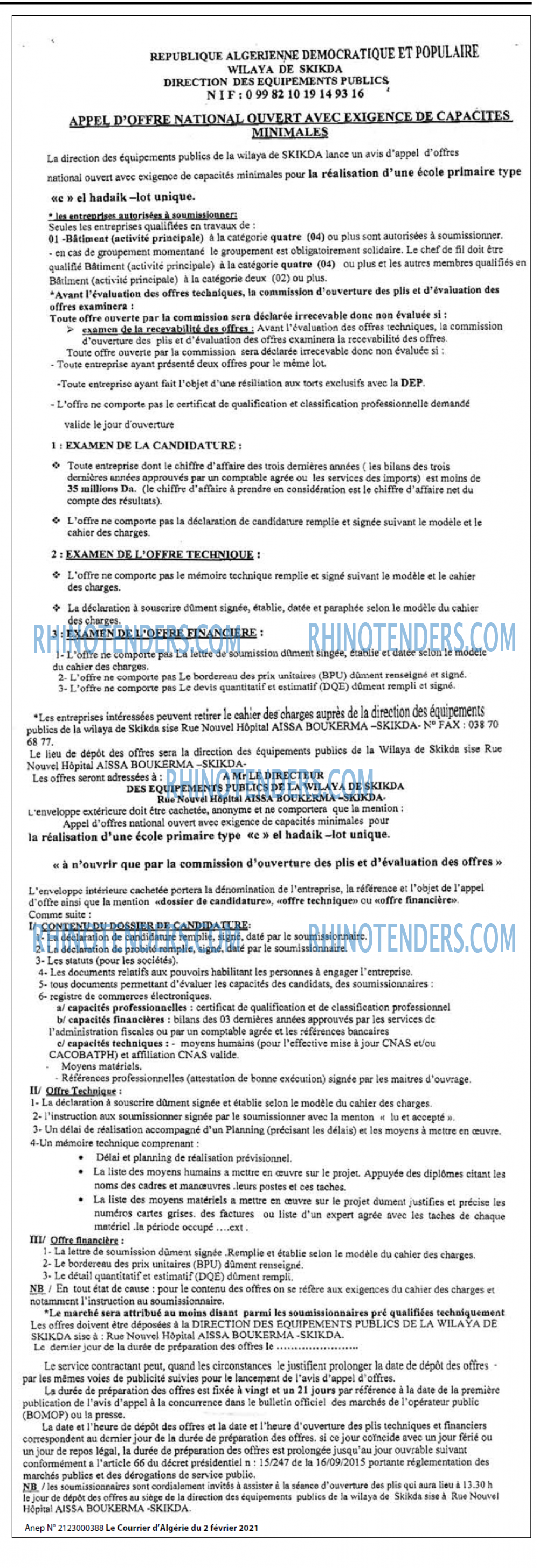 Le Courrier d'Algerie