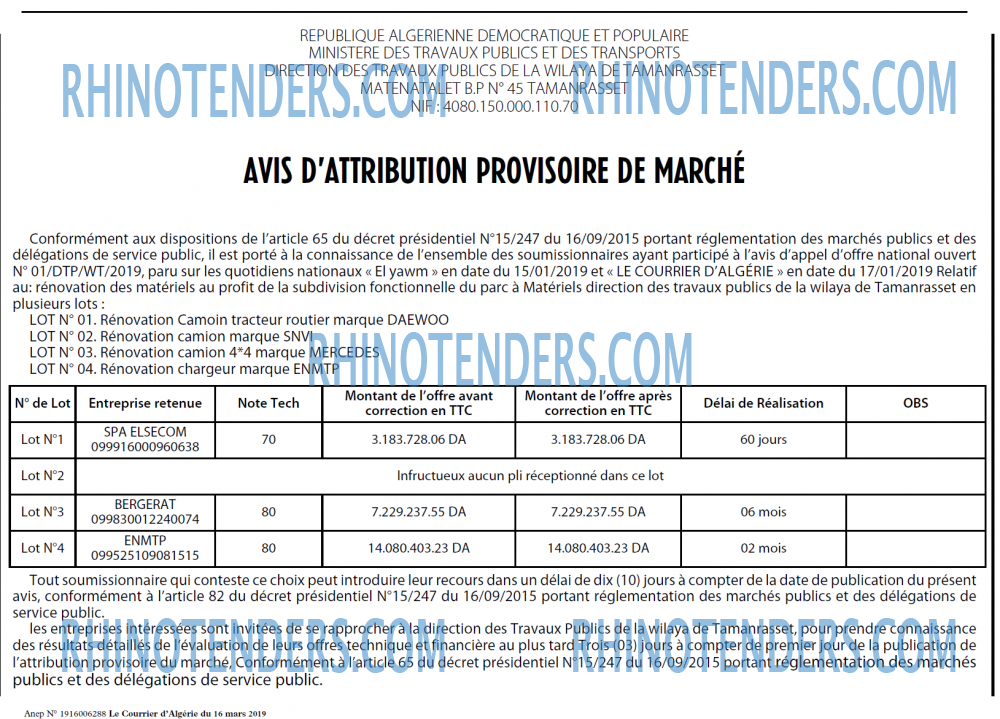 Le Courrier d'Algerie