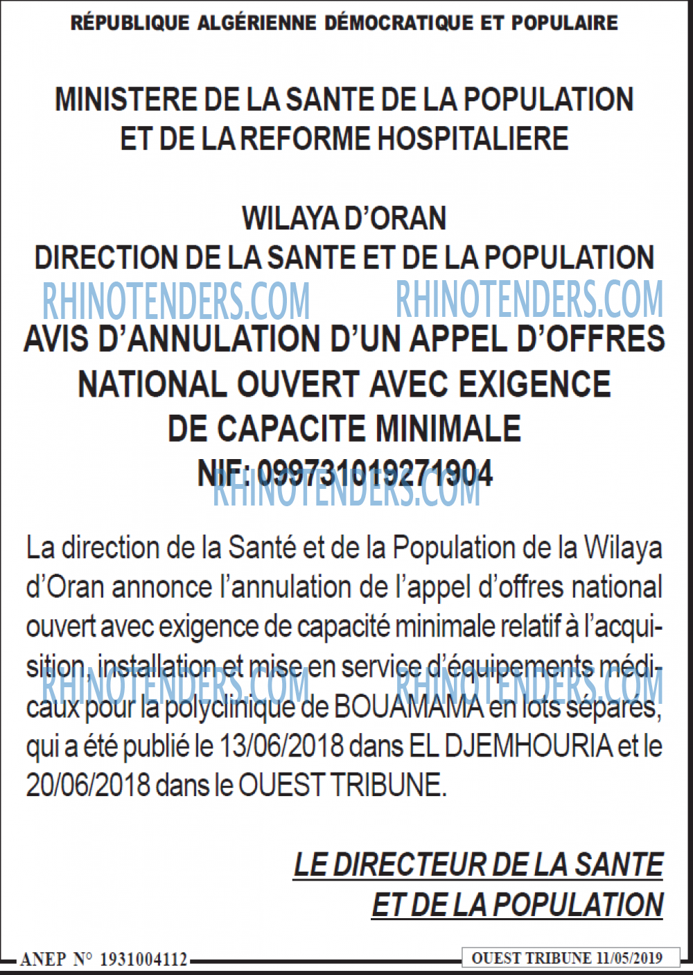 ouest TRIBUNE
