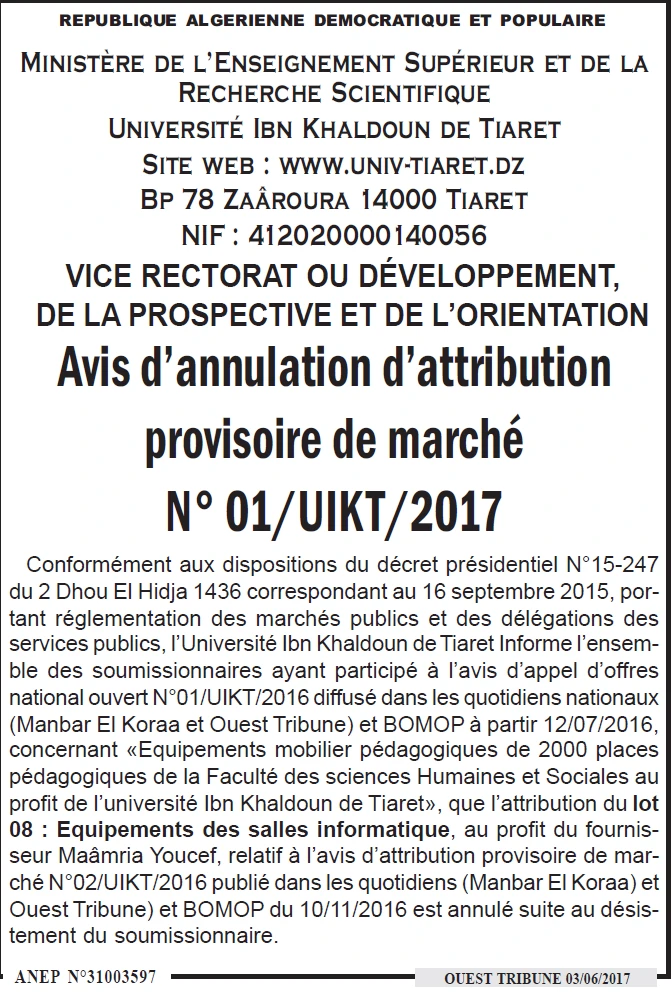 ouest TRIBUNE
