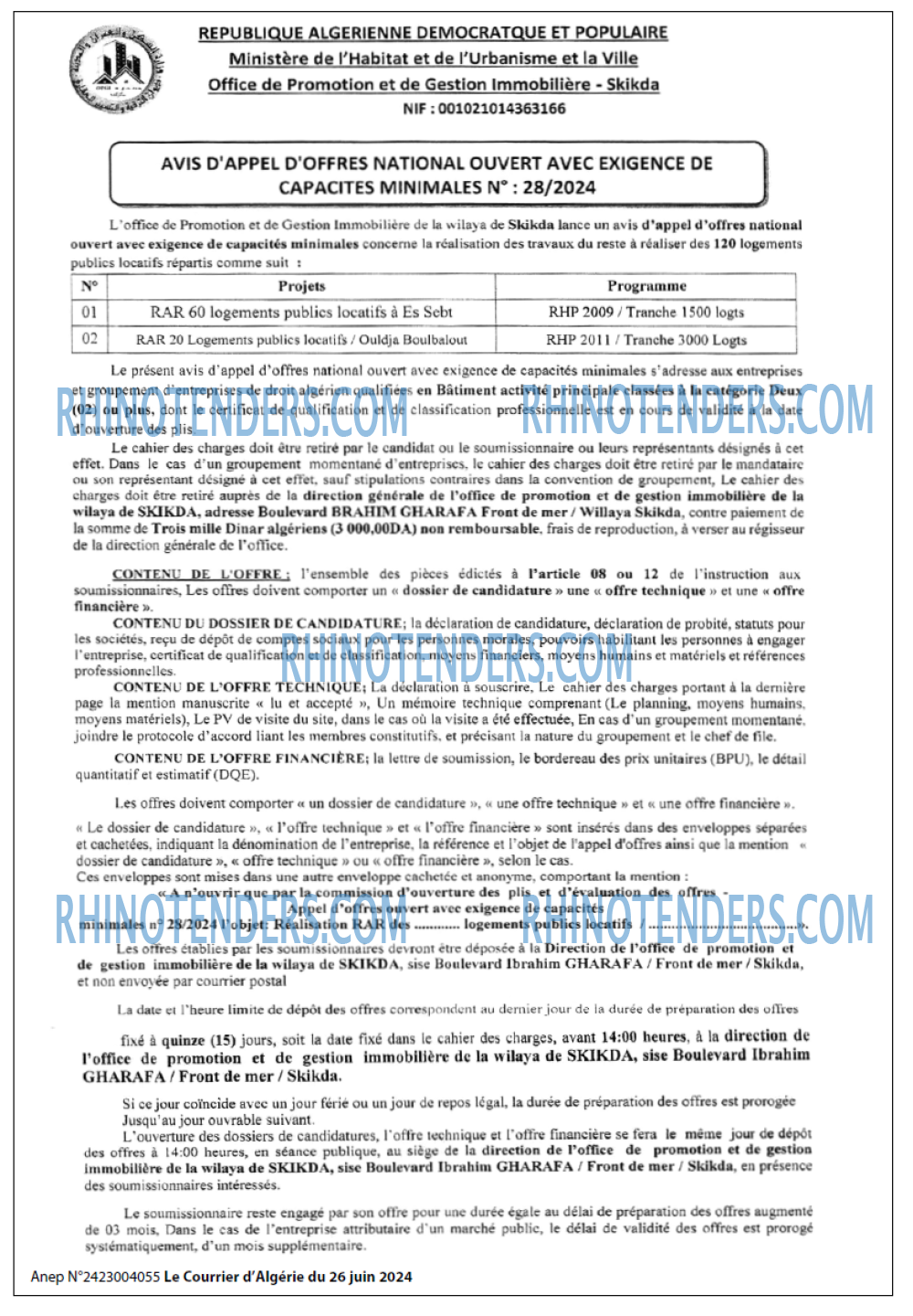 Le Courrier d'Algerie