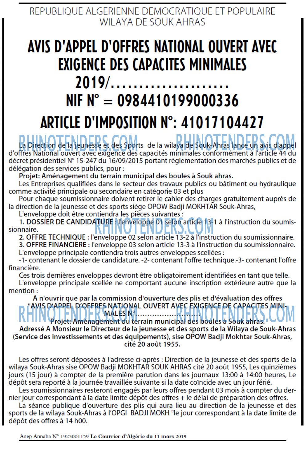 Le Courrier d'Algerie