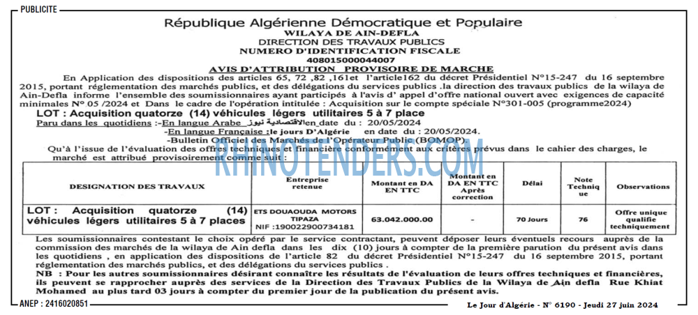 Le Jour d'Algérie