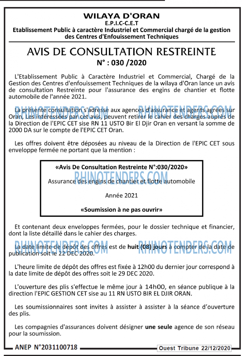 ouest TRIBUNE