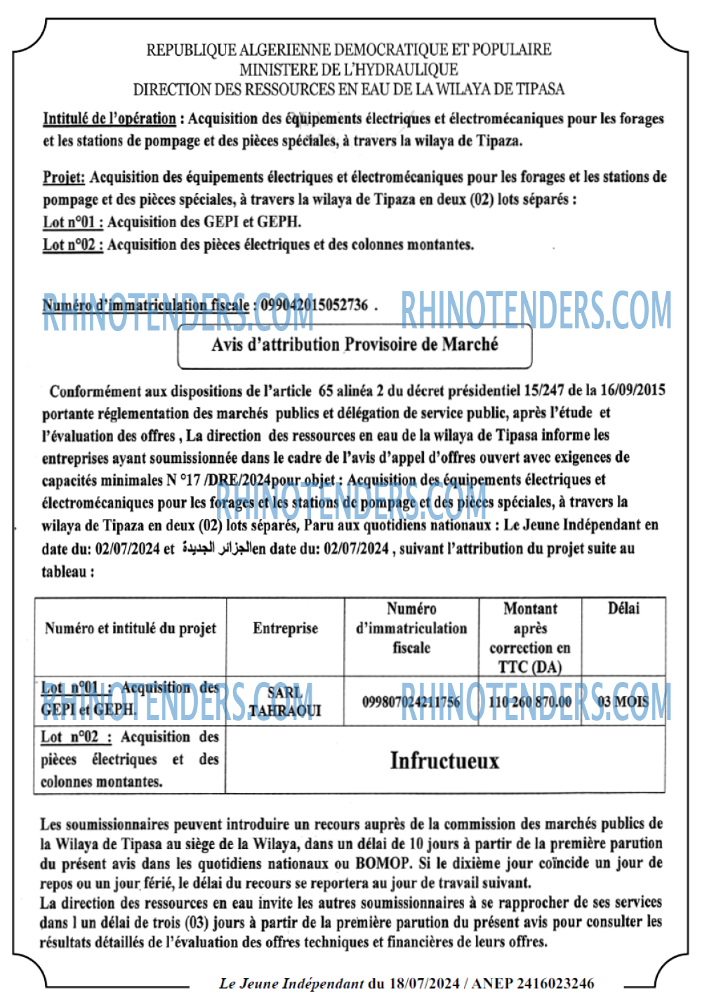 Le jeune indépendant