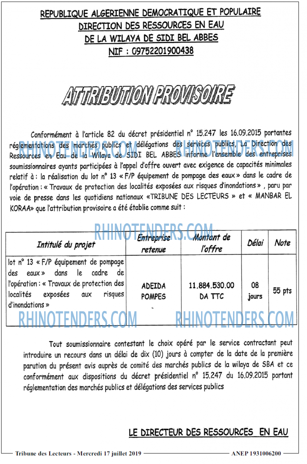 TRIBUNE DES LECTEURS