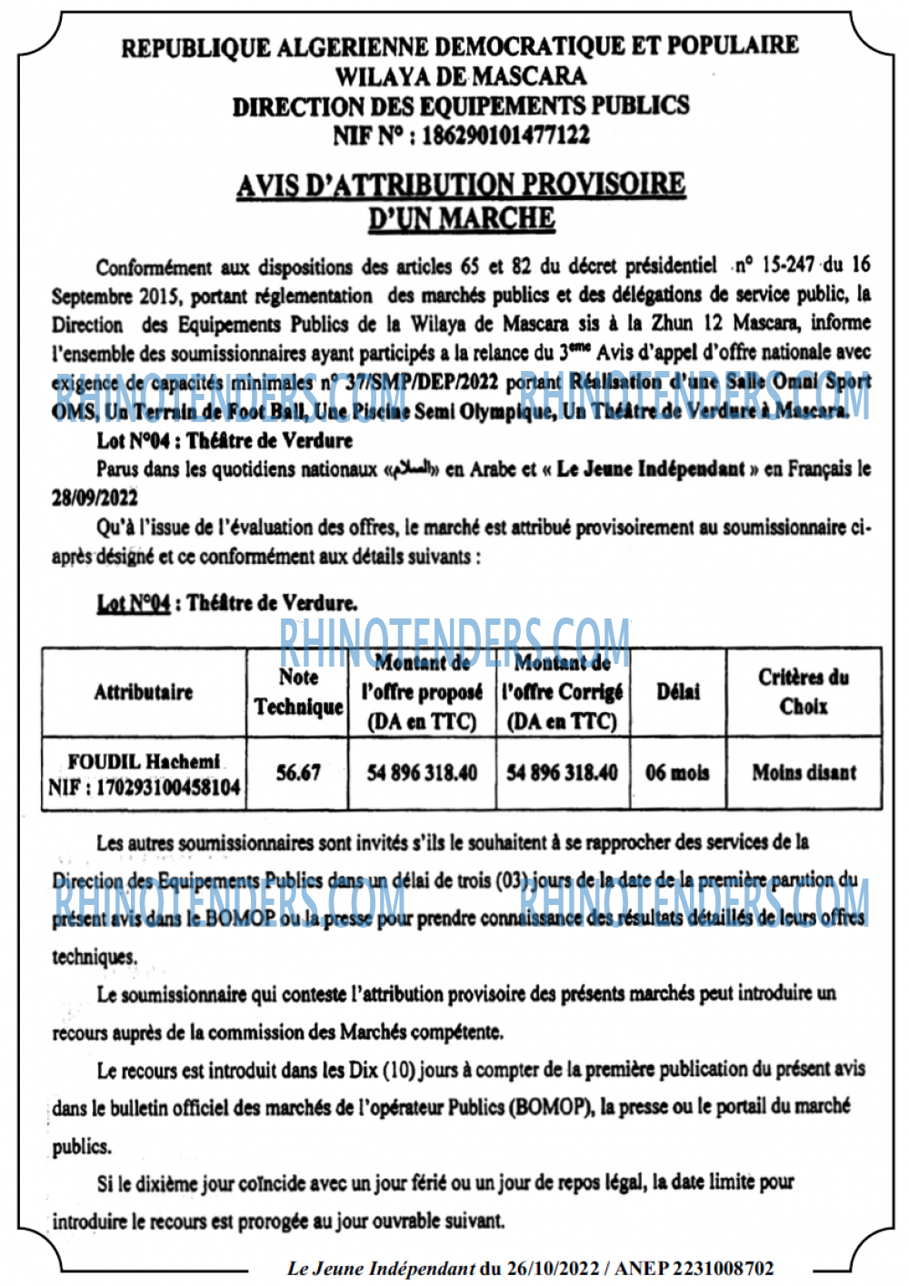 Jeune Independant