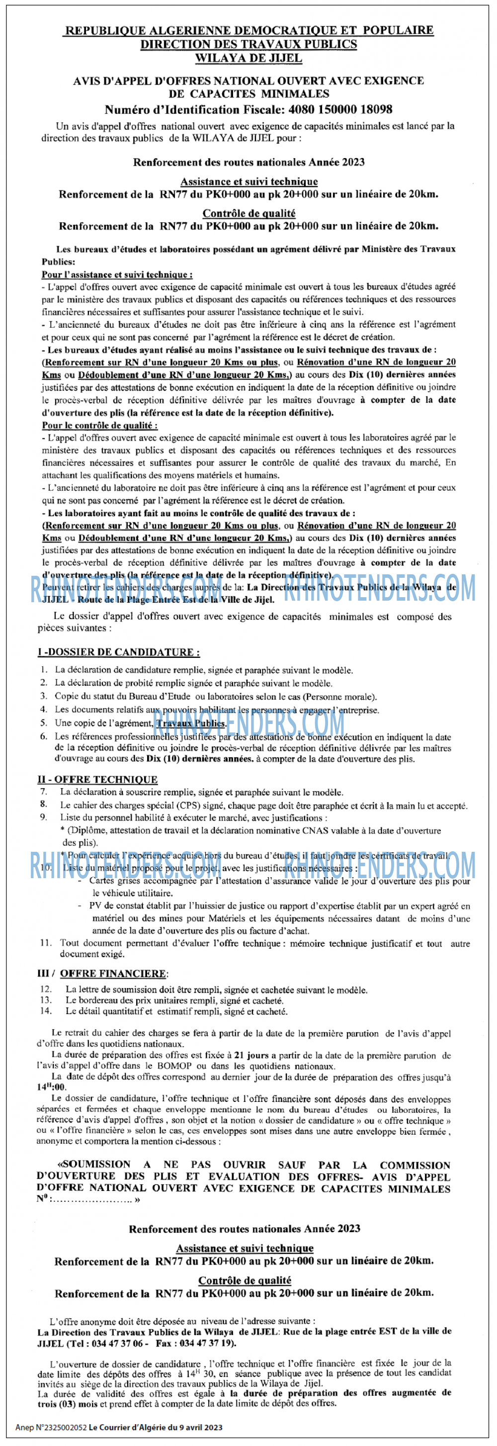 Le Courrier d'Algerie