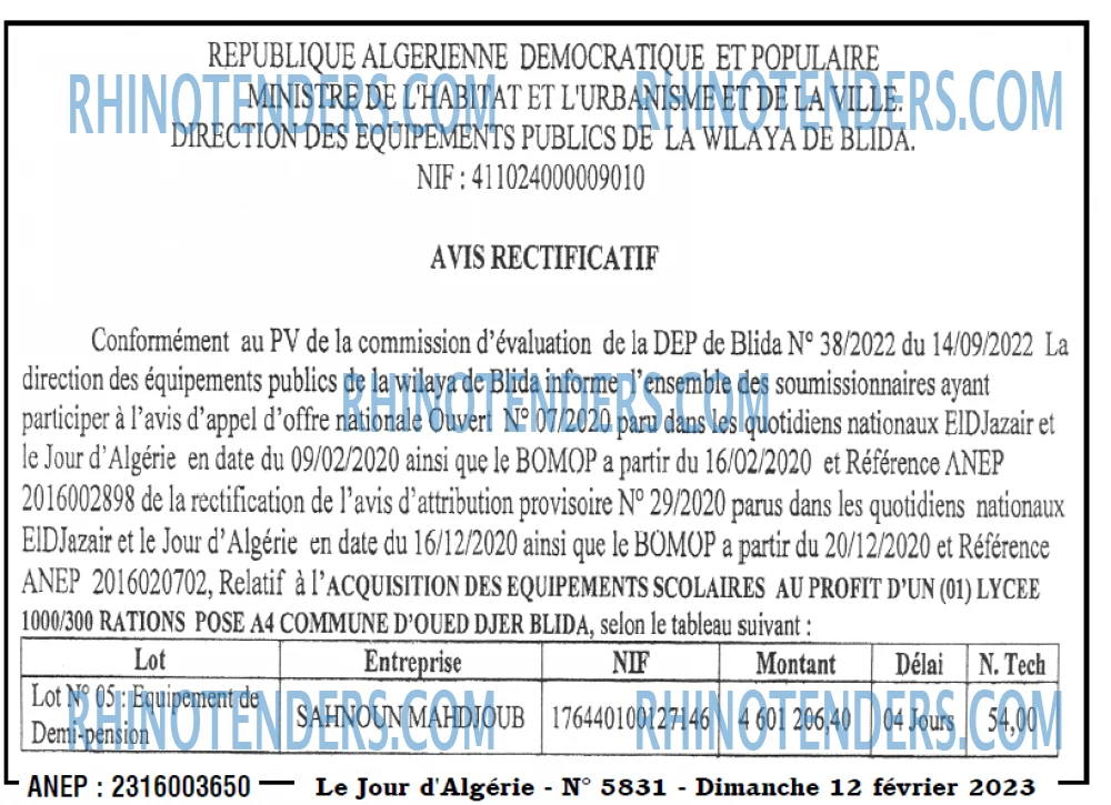 Le Jour d'Algérie