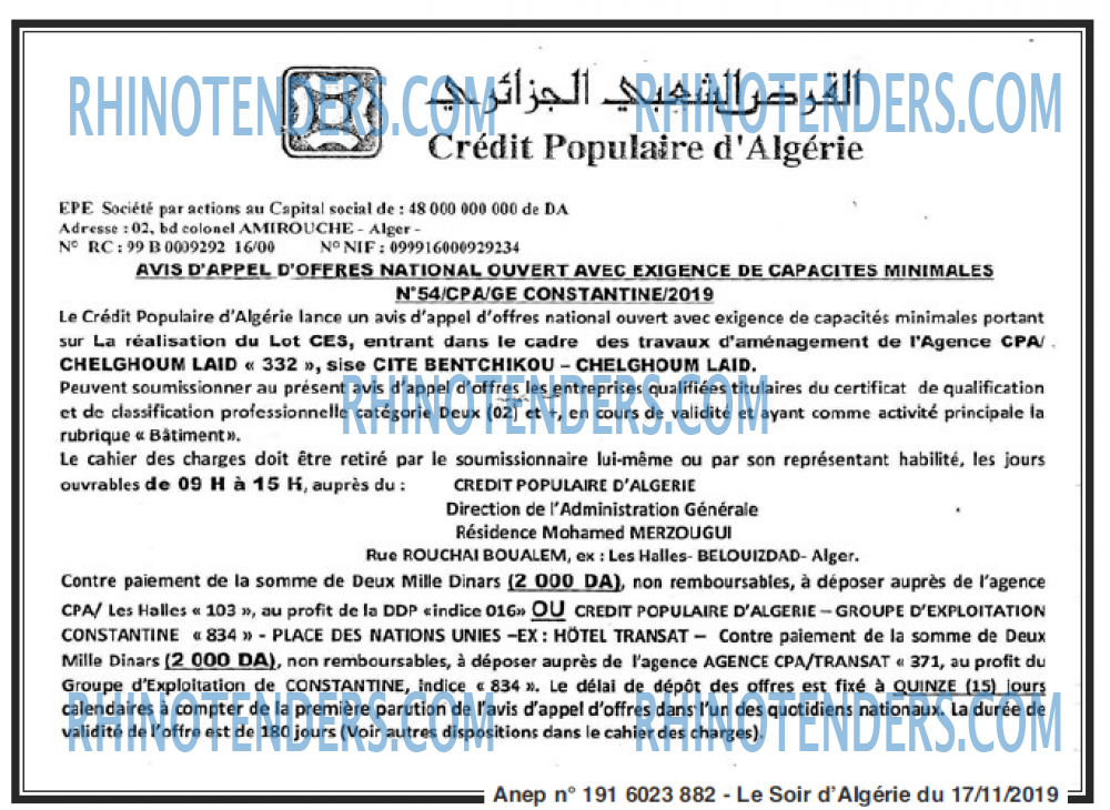 LE SOIR D'ALGERIE