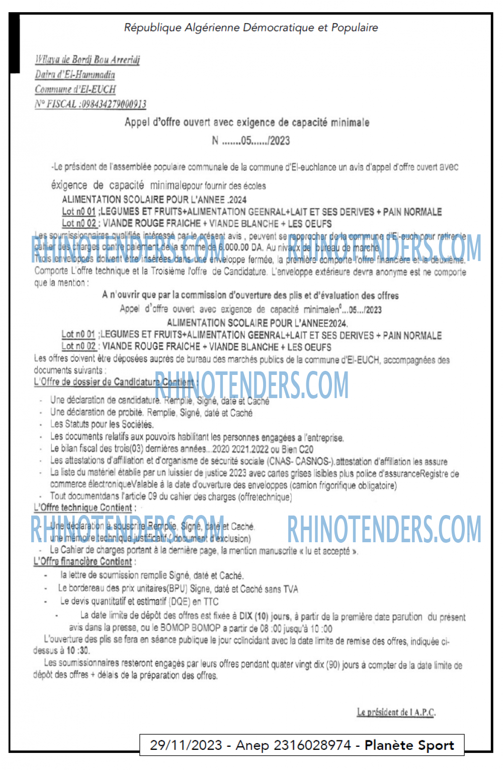 Rhinotenders