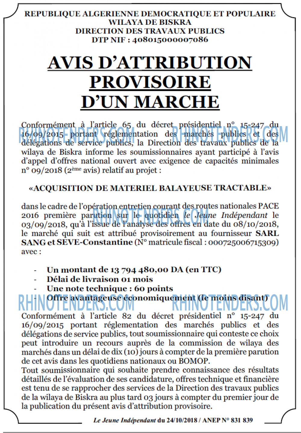 Jeune Independant