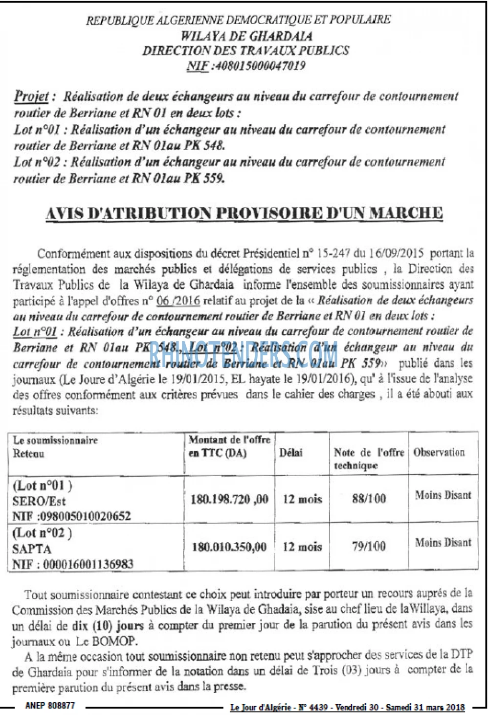 Le Jour d'Algérie
