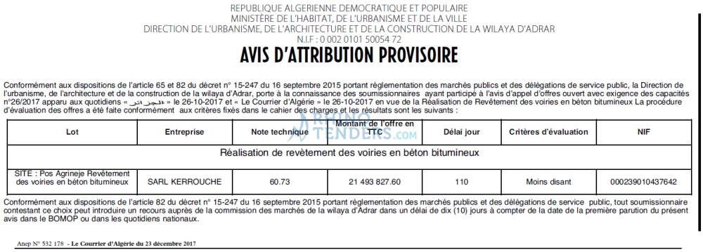 Le Courrier d'Algerie