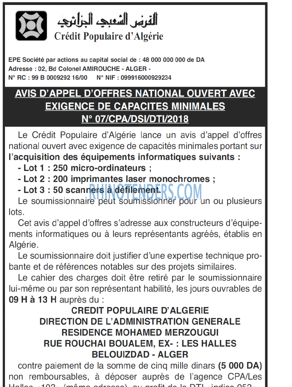 LE SOIR D'ALGERIE