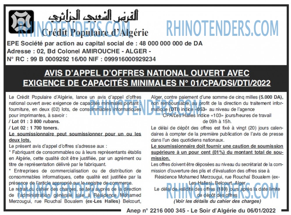 LE SOIR D'ALGERIE