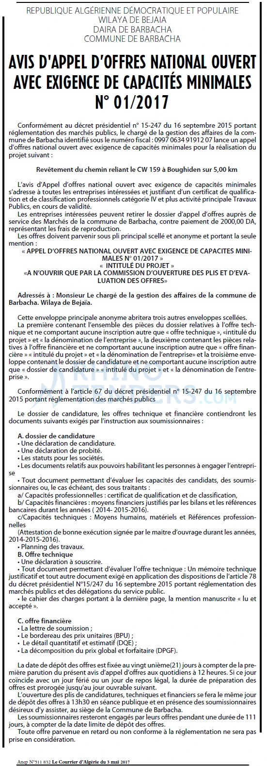 Le Courrier d'Algerie