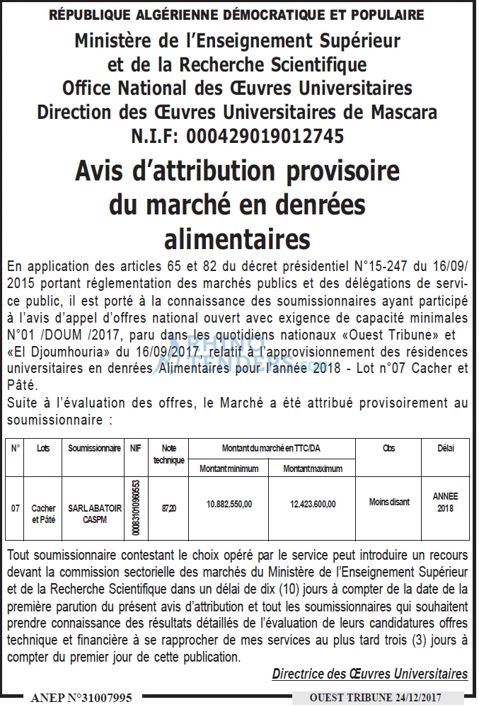 ouest TRIBUNE