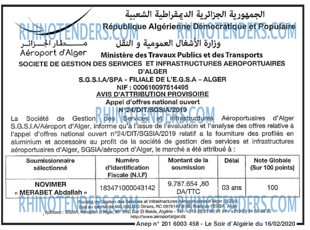 LE SOIR D'ALGERIE