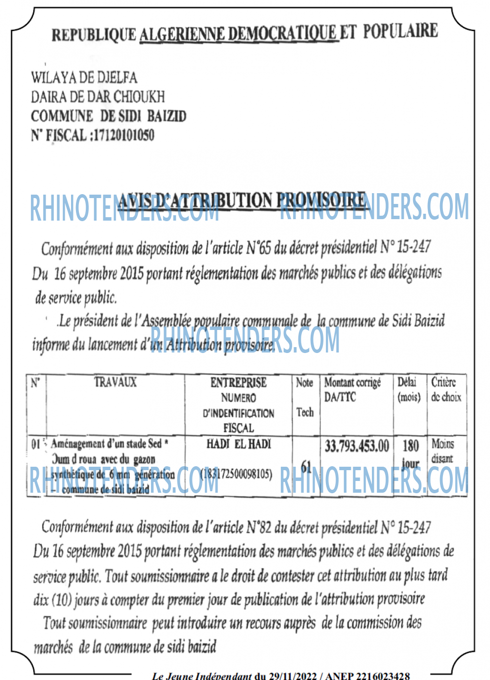 Jeune Independant