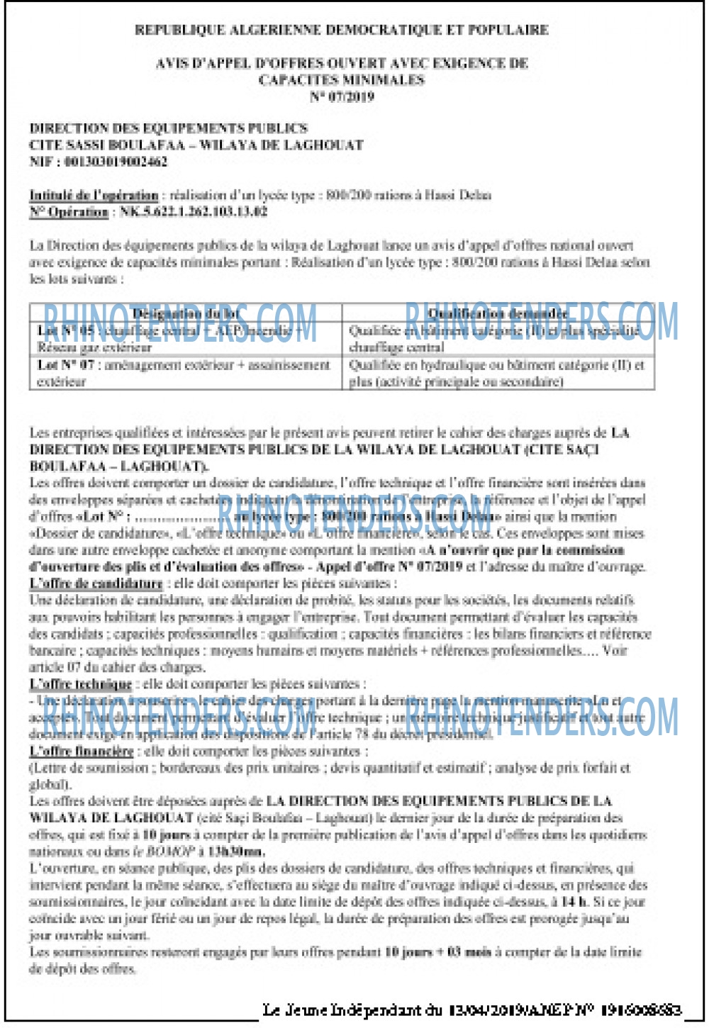 Jeune Independant