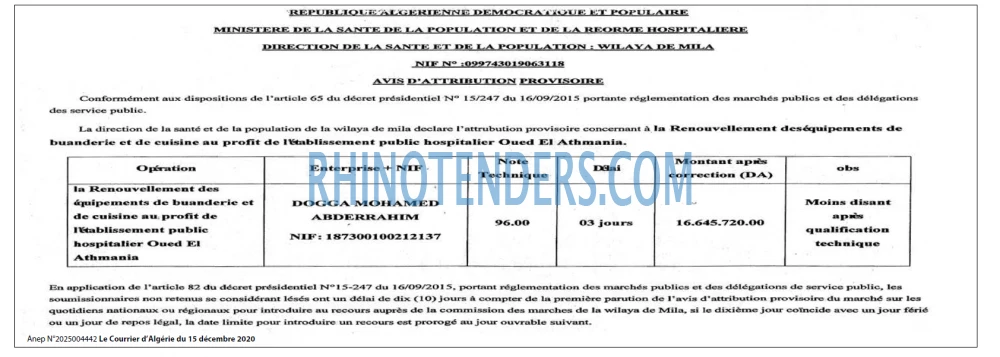 Le Courrier d'Algerie