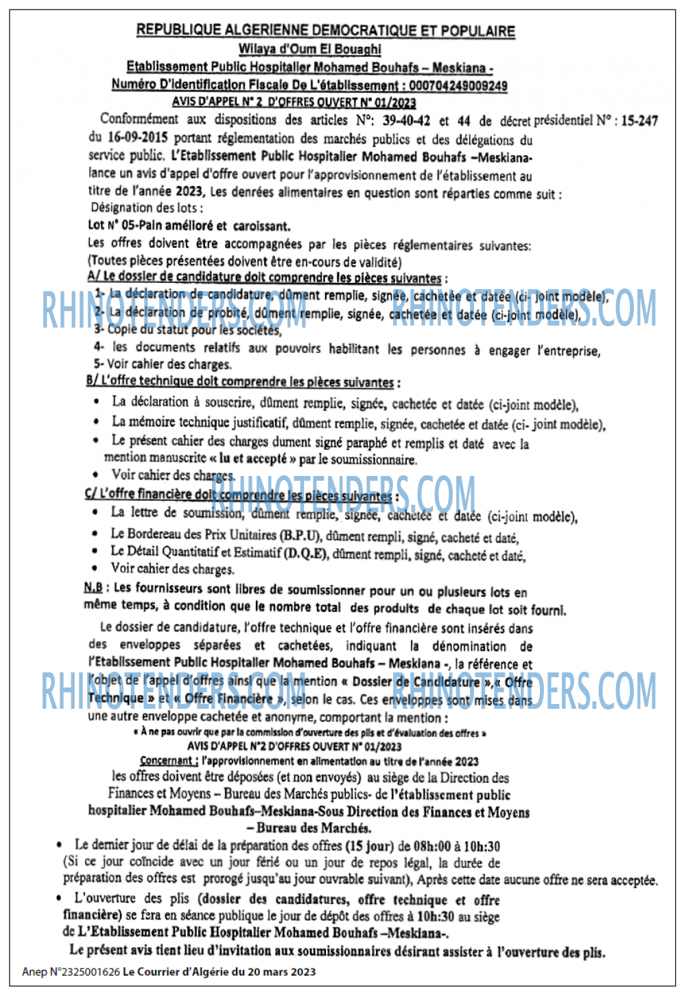 Le Courrier d'Algerie