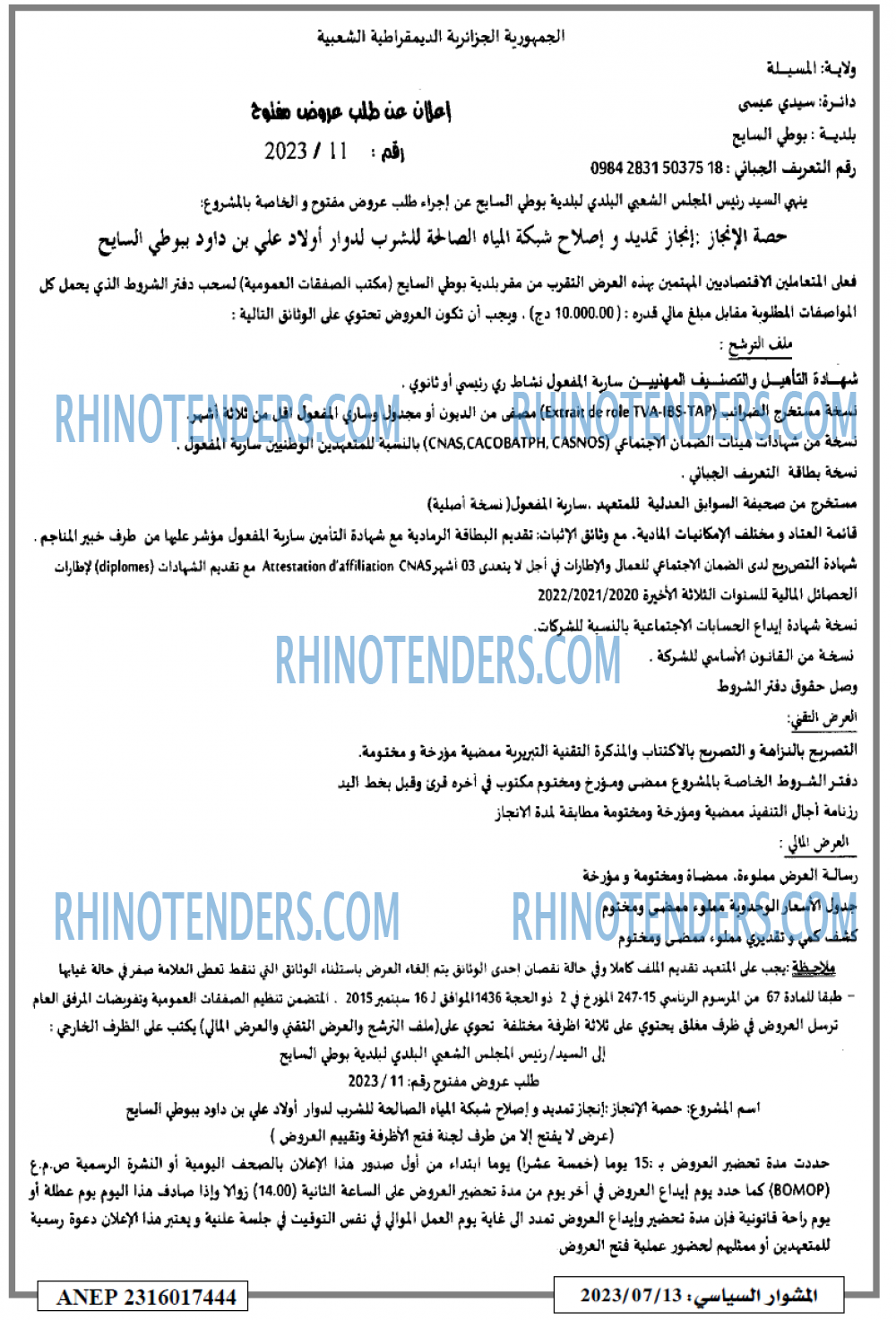 المشوار السياسي