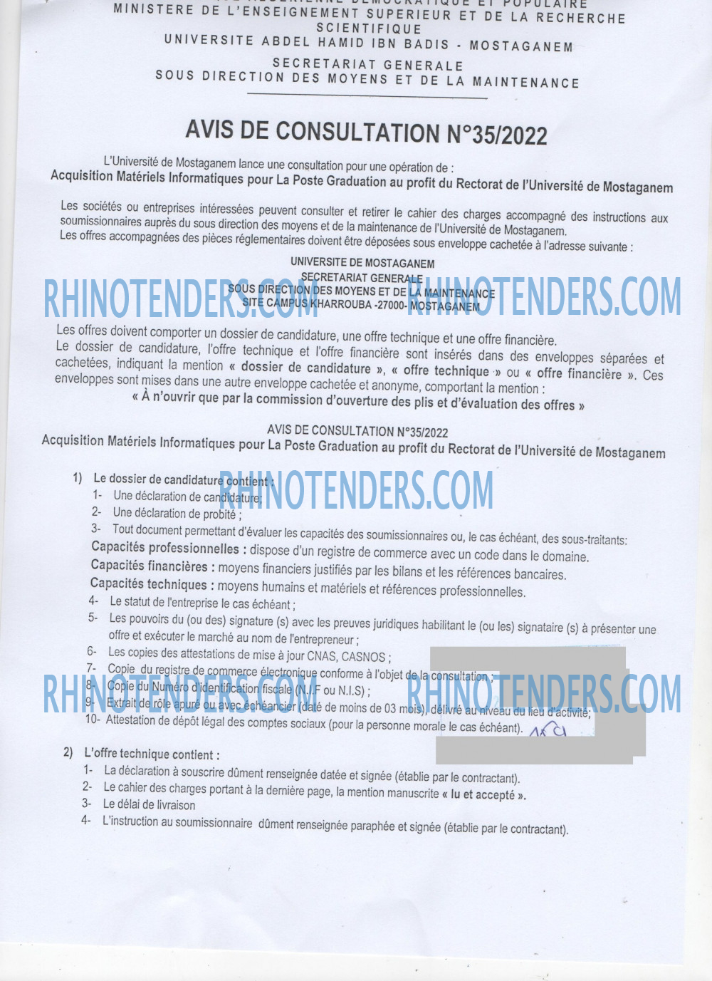 Rhinotenders